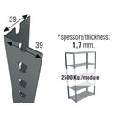 PERFIL SCLICK P/40 2000MM CINZENTO. SIMON RACK