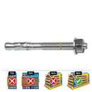 CAIXA 40 UNID. FIXAÇÃO HOMOLOGADO CE BAP Ø8X115MM/50 ZINCADO CELO