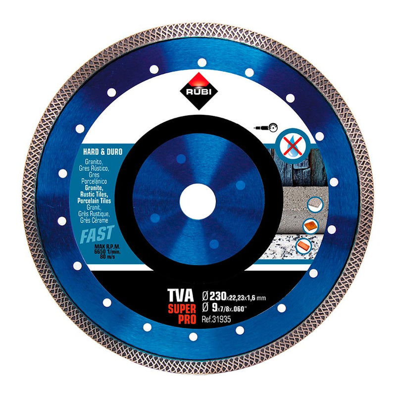 DISCO DE DIAMANTE TVA Ø230MM SUPERPRO R31935 RUBI