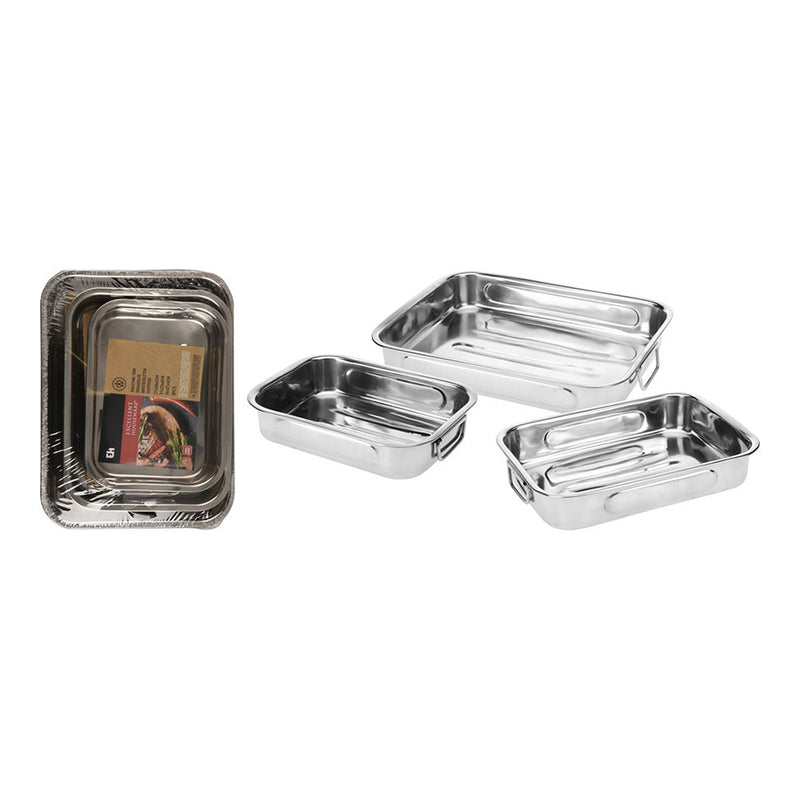 KIT DE 3 BANDEJAS INOX, A12402130, EXCELLENT HOUSEWARE