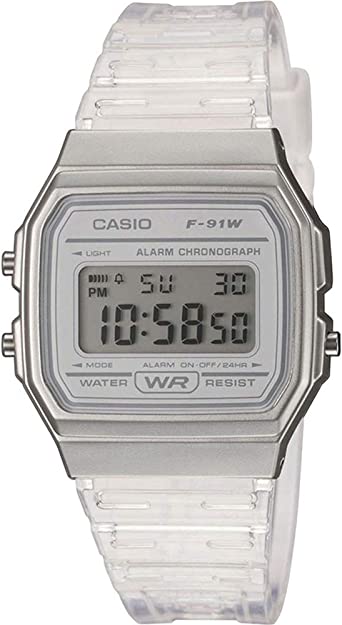 RELOJ DIGITAL CASIO COLLECTION WOMEN F-91WS-7EF 38MM BLANCO