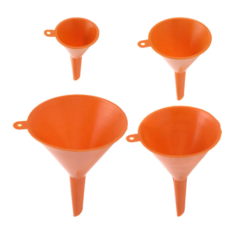 CONJUNTO 4 FUNIS COR LARANJA MEDIDAS: 5X8,5CM/7,2X11CM/10X14,5CM/