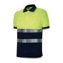 POLO ALTA VISIBILIDADE BICOLOR MANGA CURTA TECIDO POLIÉSTER 160G