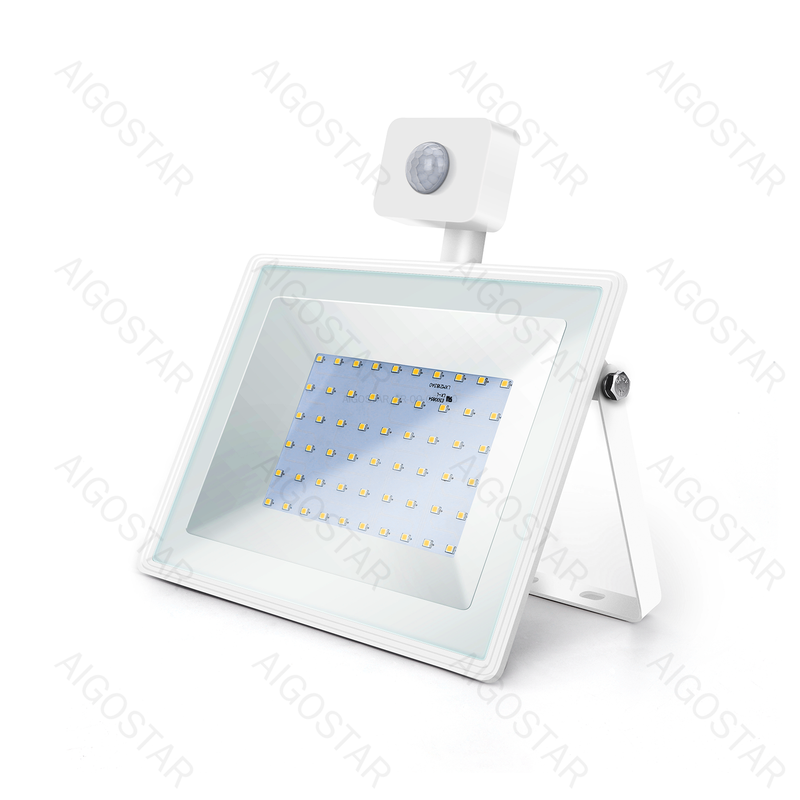 HOLOFOTE LED FINO COM SENSOR BRANCO 50W (FUNDIÇÃO SOB PRESSÃO)