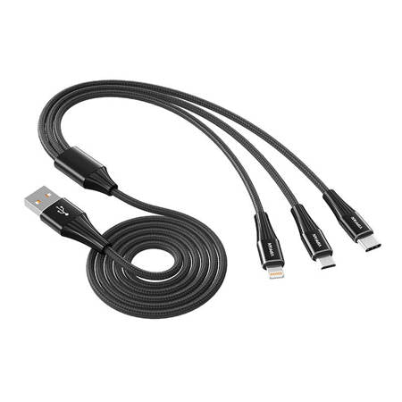 CABO USB 3EM1 USB-CLIGHTNINGMICRO (PRETO)