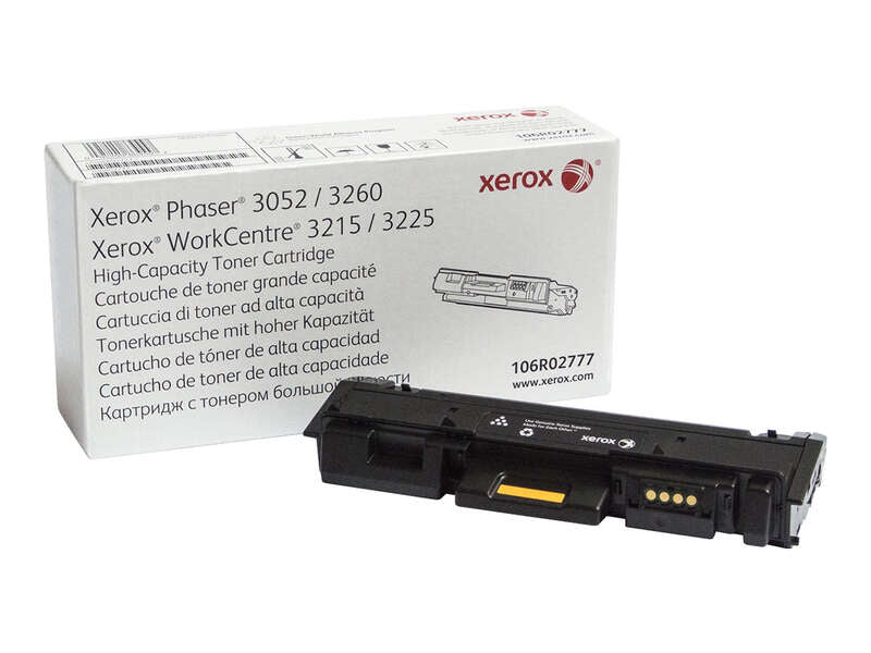 Xerox Phaser 3260 WorkCentre 3225 Cartucho de toner preto de alta