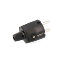 FICHA DE BORRACHA 10/16A 250V T/TL IP44 4,8MM PRETA (RETRACTILADA