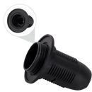 SUPORTE DE LÂMPADA DE TERMINAL DE MOLA DE PLÁSTICO PRETO E14