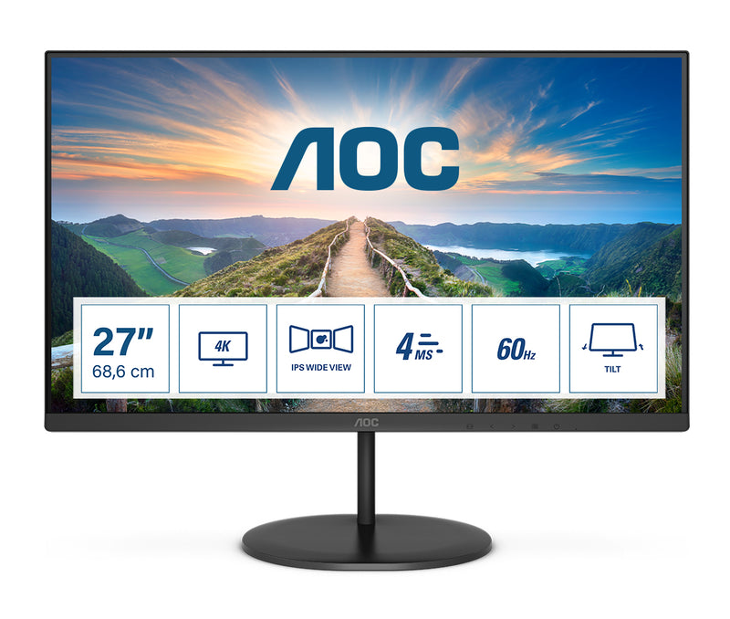 AOC V4 U27V4EA monitor de ecrã 68,6 cm (27") 3840 x 2160 pixels