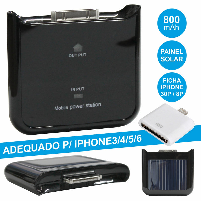 POWERBANK 800MA C PAINEL SOLAR P IPHONE3456