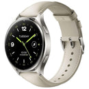 XIAOMI WATCH 2 BLUETOOTH TITAN GRAY CASE WITH WHITE LEATHER STRAP