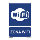 SINAL ´´ZONA WIFI´´ (PVC 0,7MM) 30X40CM NORMALUZ