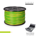 BOBINE CABO FLEXIVEL 2,5MM BICOLOR 800M (BOBINE GRANDE Ø400X200MM