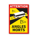 PACK 3 ADESIVOS ´´ANGLES MORTS´´ ÔNIBUS 17X25CM