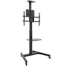SOPORTE DE SUELO INCLINABLE CON RUEDAS TOOQ FS1184M-B PARA TV DE