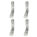 ÂNGULO DE REFORÇO AN24, AÇO INOXIDÁVEL, 80 X 80 X 19 MM. 4 UNIDAD