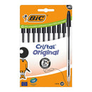 CANETA ESFEROGRÁFICA DE CRISTAL PRETO BLISTER 10 UNIDADES