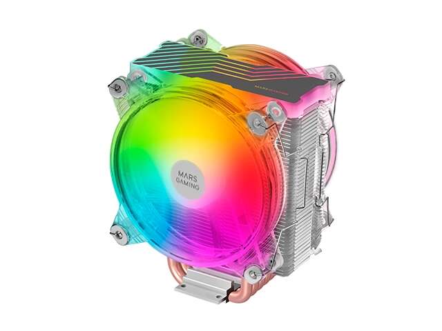 MARS GAMING MCPU66 CPU COOLER, DUAL ARGB, DUAL 12CM PWM FAN, 6X H