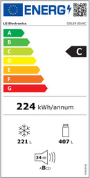 FRIGORÍFICO AMERICANO LG GSLE91EVAC( NO FROST  - ESSENCE MATTE BL