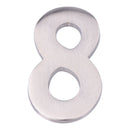 NUMERO 8 NIQUEL MATE 10CM FIXAÇÃO INVISIVEL EDM
