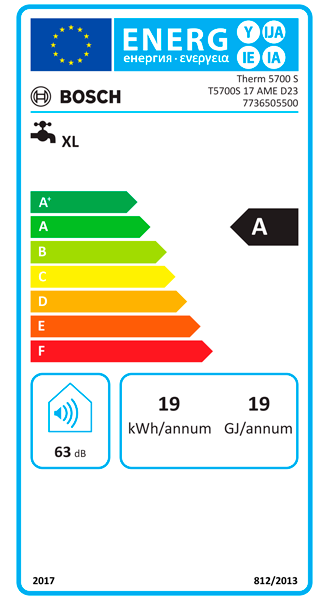 ESQUENTADOR BOSCH THERM 5700 S - T5700S 17 AME D23 - G. NAT