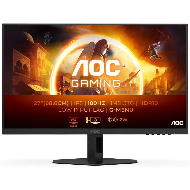 AOC MONITOR IPS 27" 16:9 FHD 1MS 180HZ HDMI DP COLUNAS 27G4XE