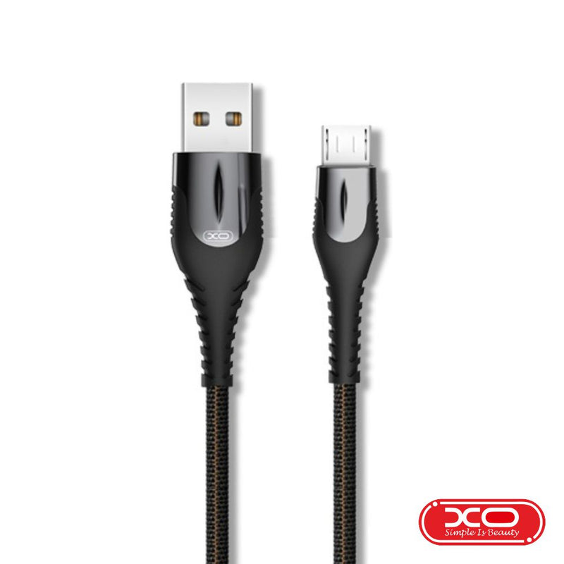 CABO USB-A 2.0 MACHO  MICROUSB 2.4A 1M PRETO XO