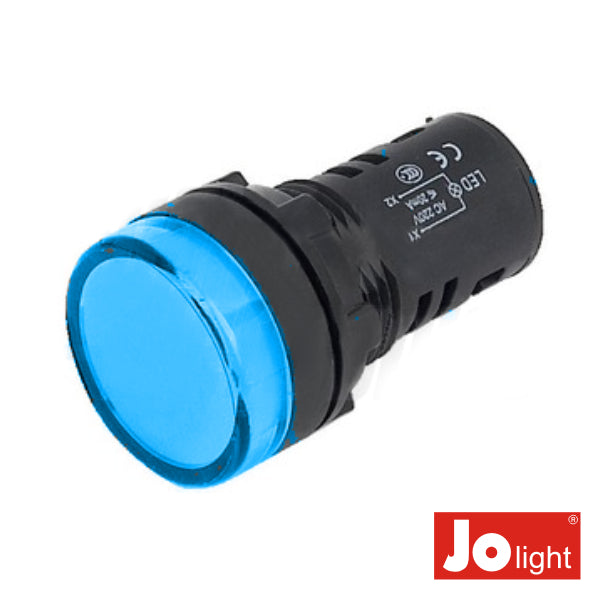 LUZ PILOTO REDONDO DE PAINEL 19.5MM 230V AZUL JOLIGHT