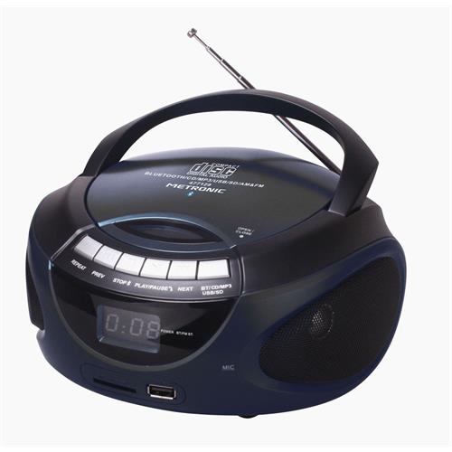 METRONIC RADIO CD MP3 USB BLUETOOTH - PRETO