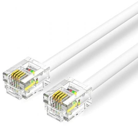 CABLE DE TELÉFONO RJ11 6P4C VENTION IQBWI 3M BLANCO