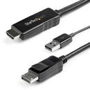 StarTech.com HD2DPMM2M adaptador de cabo de vídeo 2 m HDMI Type A