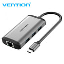 DOCKING USB TIPO-C VENTION CNCHB 1XHDMI 3XUSB 1XUSB TIPO-C 1XRJ45