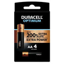 PILHA DURACELL       -OPTIMUM AA(LR6)K4( OPTIMUM  - LR6  - BLISTE