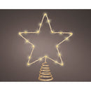 ÁRVORE DE NATAL DOURADA ESTRELA MICROLED FIO