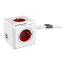 POWERCUBE EXTENDED + USB 4 TOMADAS + 2 USB 1402 POWERCUBE