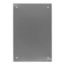 PLACA CEGA, MODELO PLP12, FABRICADA EM AÇO INOXIDÁVEL COM ACABAME