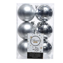 PACK DE 12 BOLAS PRATEADAS DECORATIVAS PARA ÁRVORE DE NATAL Ø6CM