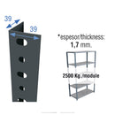 PERFIL SCLASSIC P/40 2000MM CINZENTO. SIMON RACK