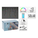 GRINALDA SOLAR RECARREGÁVEL 240 LEDS INTERMITENTES MULTICOR, 13 F