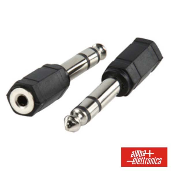 FICHA ADAPTADORA JACK 6.35MM MACHO  JACK 3.5MM FÊMEA ST