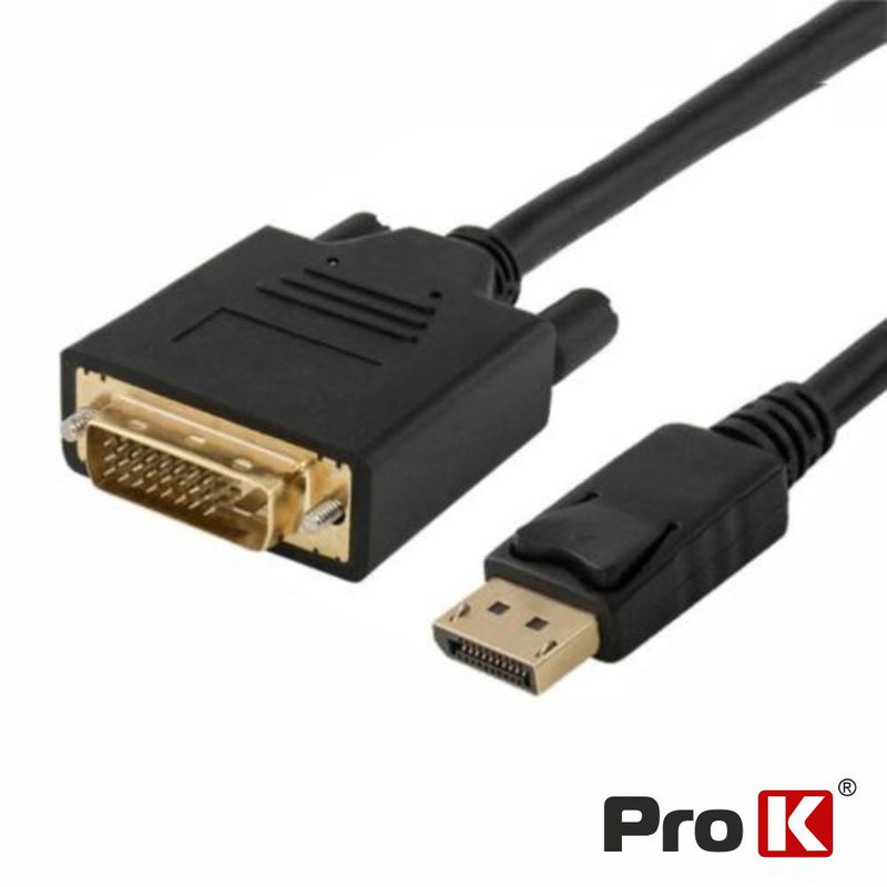 CABO DISPLAYPORT MACHO  DVI-D MACHO 1.8M PROK