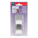 CABIDE ADESIVO BRANCO COM BASE DE INOXIDAVEL 2078-2-000 (BLISTER