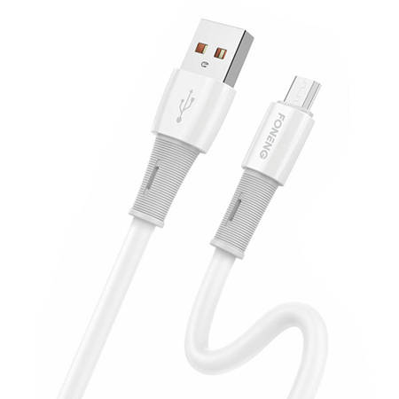 FONENG CABO USB PARA MICRO, X86 ELÁSTICO 3A, 1.2M BRANCO