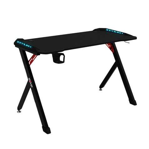 MESA GAMING MUVIP PRO1200 FIBRA DE CARBONO RGB GANCHO PARA AURICU