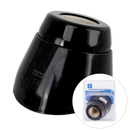 SUPORTE DE LÂMPADA DE CERÂMICA E27 PRETO