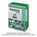 CAIXA M 50 UNID. PORCA AUTO-BLOQUEIO ZINCO M 6 FADIX