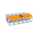 CONECTOR RÁPIDO COM ALAVANCA 5 CONDUTORES, Ø MÁXIMO 6 MM², 450 V,