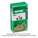 CAIXA 30 UNID. PARAFUSO MADEIRA SPAX CABEZA PLANA YELLOX 3,0X12MM