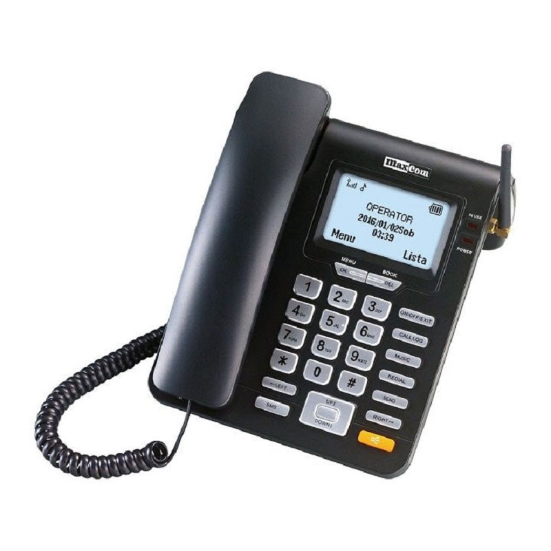 TELEFONE FIXO MAXCOM  COMFORT MM28D SINGLE SIM 2G PRETO
