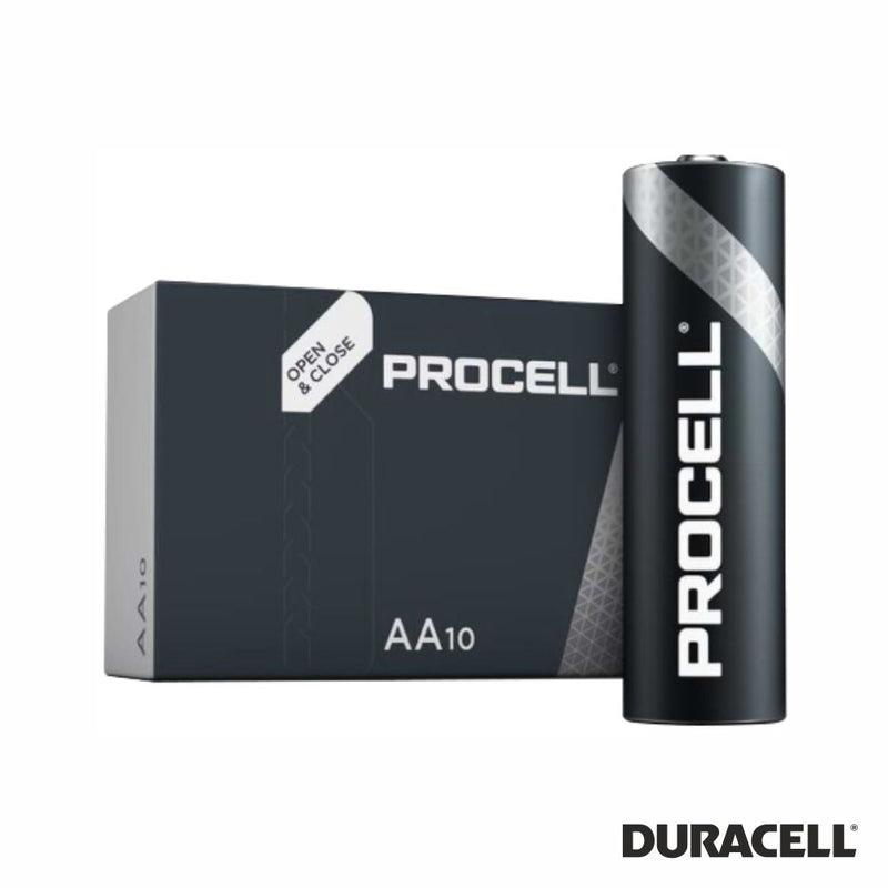 PACK DE 10 PILAS AA LR6 DURACELL PROCELL ID1500IPX10 1.5V ALCALIN